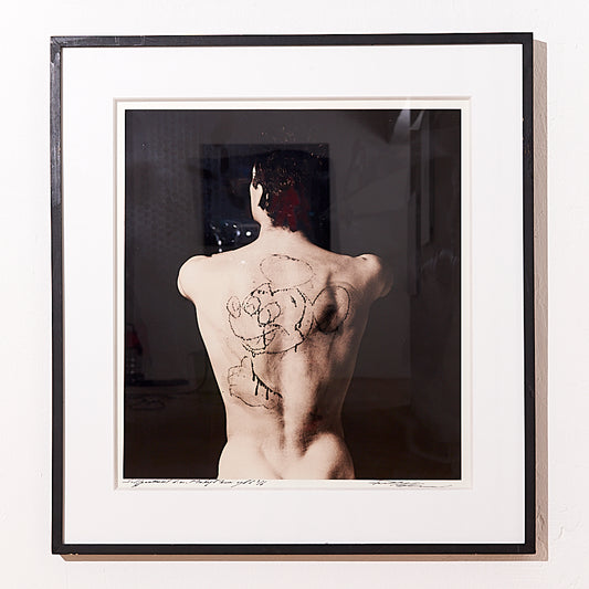Paul Blanca (Dutch 1958) – GELATINE SILVERPRINT – Selfportrait Mickey Mouse